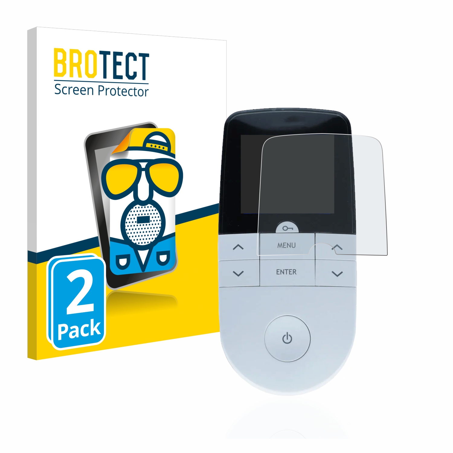 2x BROTECT Entspiegelungs-Folie pro Beurer EM 49 Digital TENS/EMS