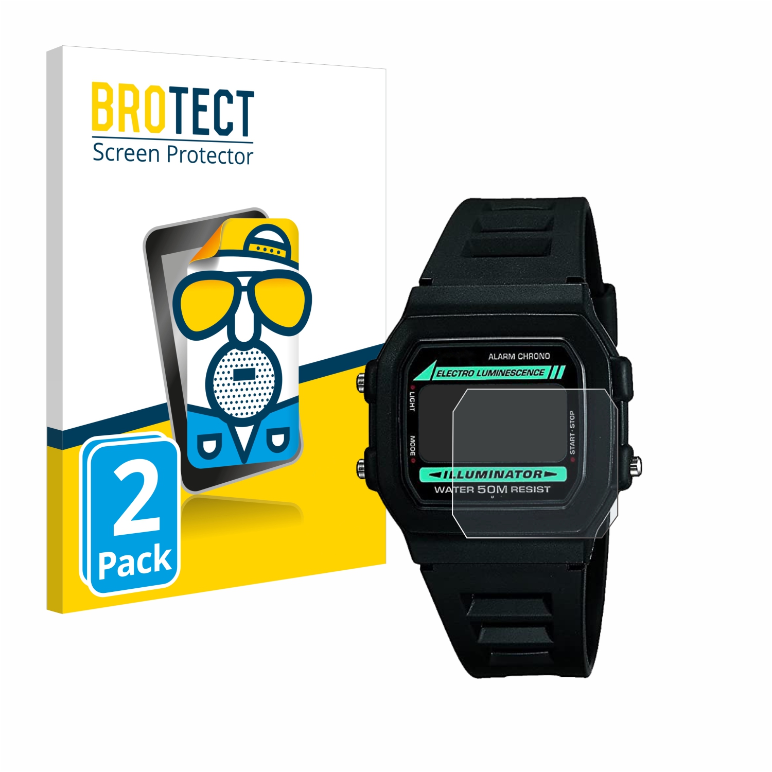 2x BROTECT Entspiegelungs-Folie pro Casio W-86-1VQES