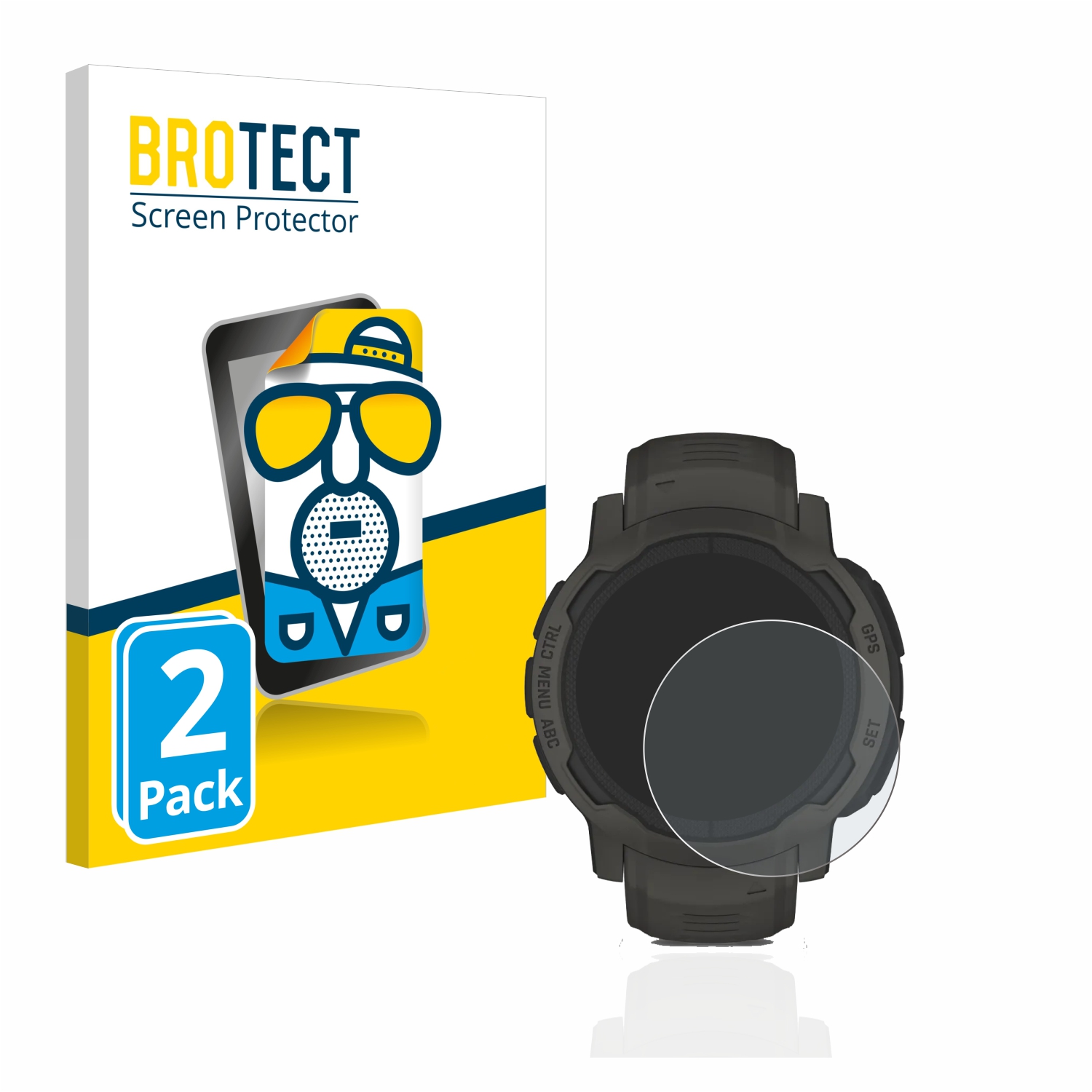 2x BROTECT Entspiegelungs-Folie pro Garmin Instinct 2 Solar