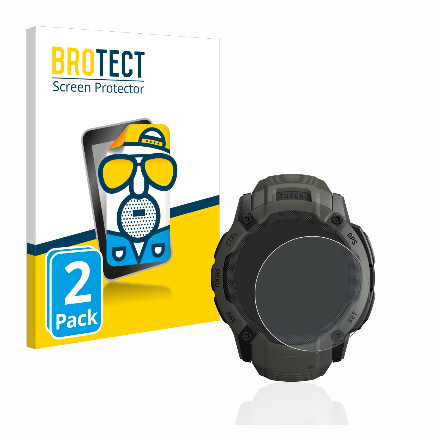 2x BROTECT Entspiegelungs-Folie pro Garmin Instinct 2X Solar