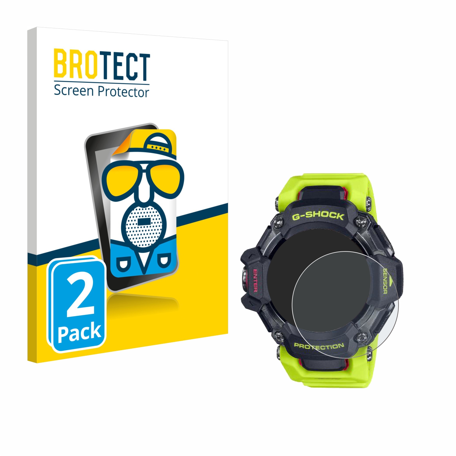 2x BROTECT Entspiegelungs-Folie pro Casio G-Shock GBD-H2000