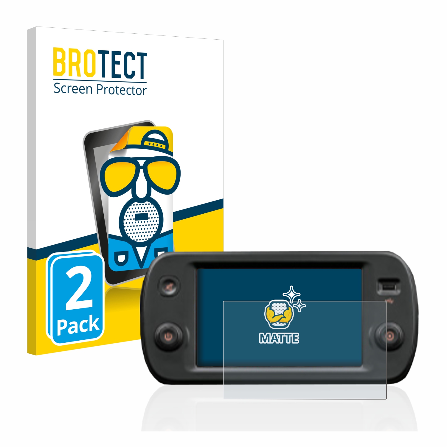 2x BROTECT Entspiegelungs-Folie pro Fiat Panda my23 UConnect 7