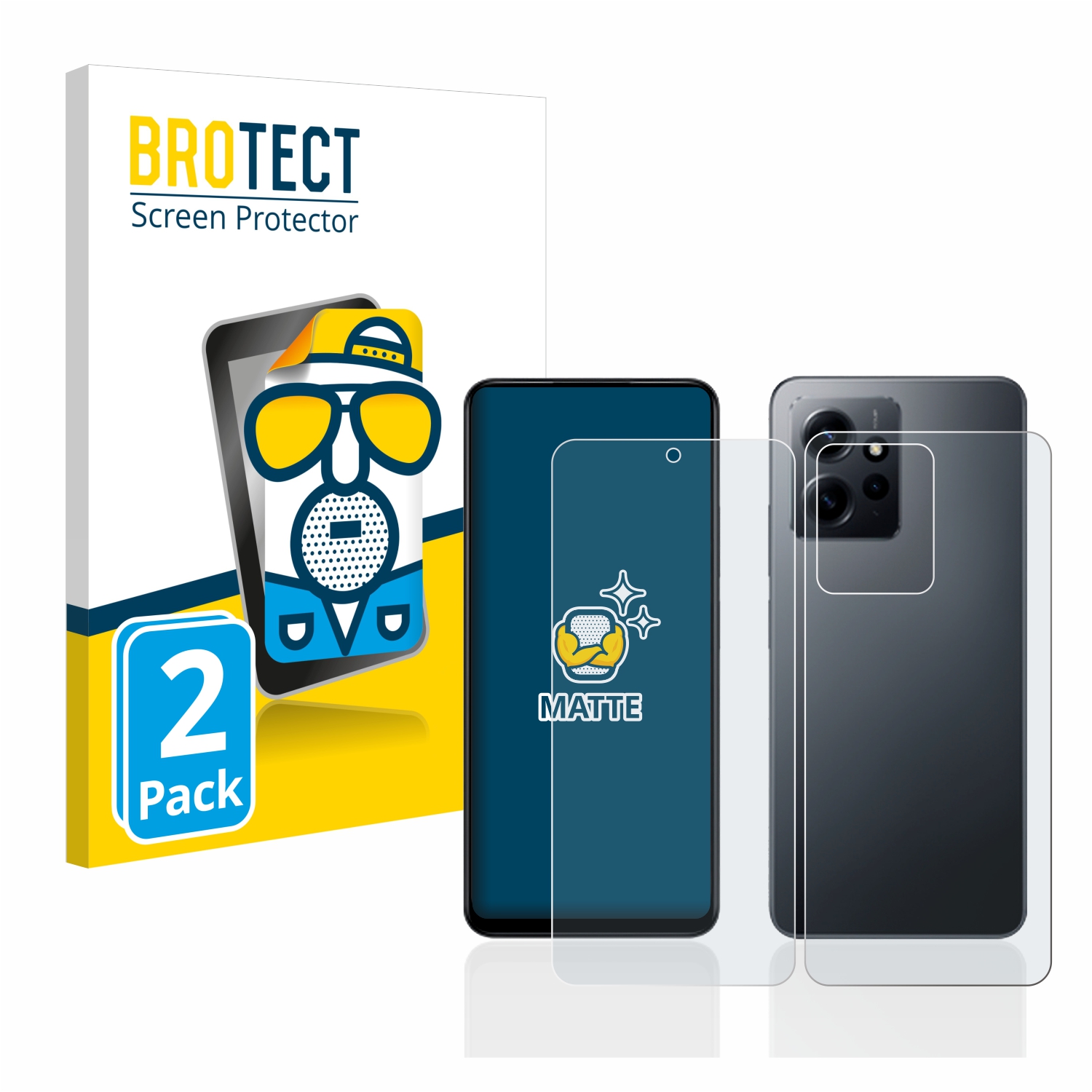 2x BROTECT Entspiegelungs-Folie pro Xiaomi Redmi Note 12 4G (displej+zadní strana)