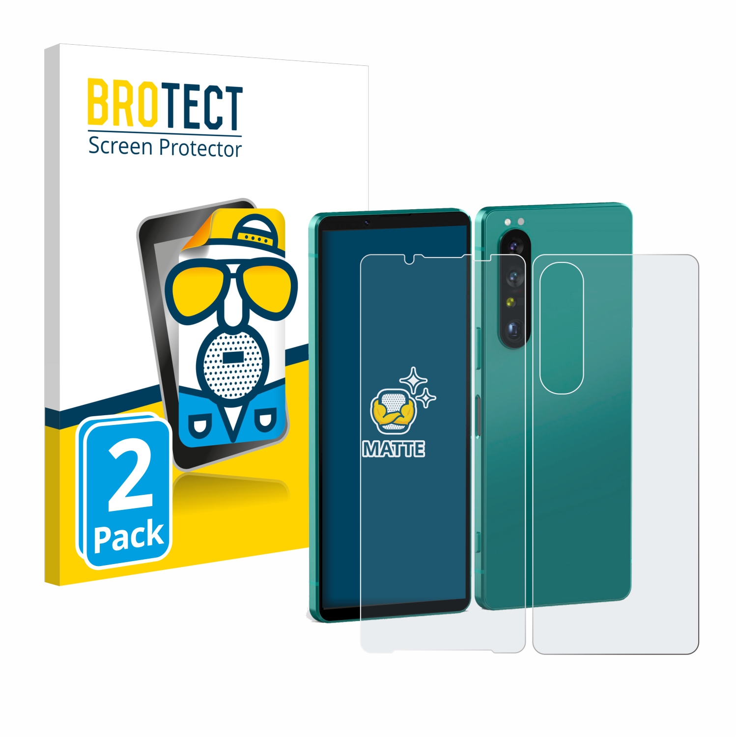 2x BROTECT Entspiegelungs-Folie pro Sony Xperia 1 V (displej+zadní strana)