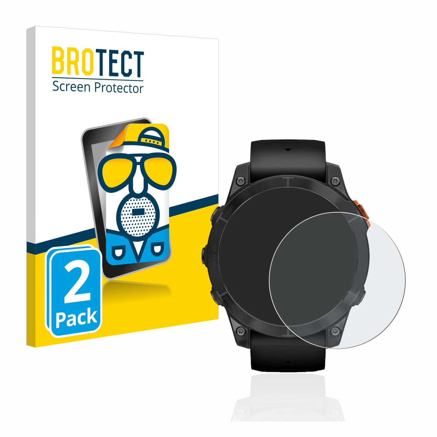 2x BROTECT Entspiegelungs-Folie pro Garmin Fenix 7 Pro Solar (47 mm)