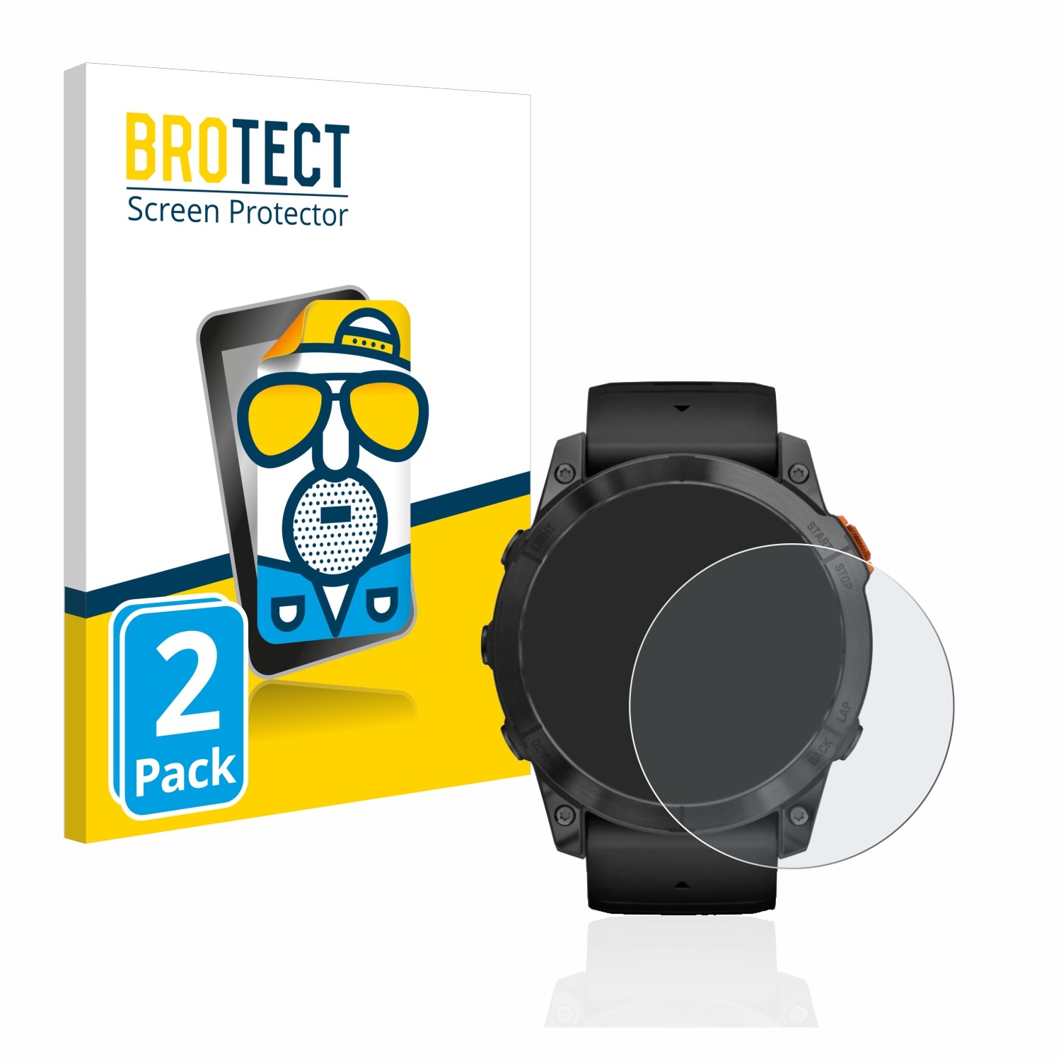 2x BROTECT Entspiegelungs-Folie pro Garmin Fenix 7X Pro Solar (51 mm)