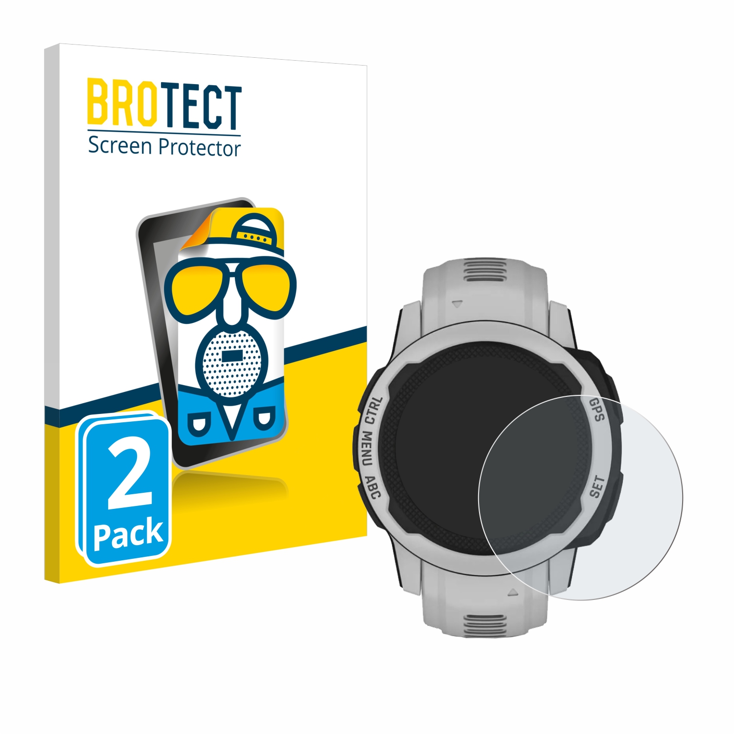 2x BROTECT Entspiegelungs-Folie pro Garmin Instinct 2S Solar (40 mm)