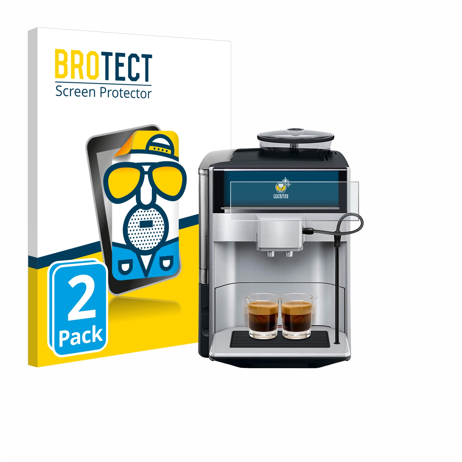 2x BROTECT Entspiegelungs-Folie pro Siemens EQ.6 plus s300