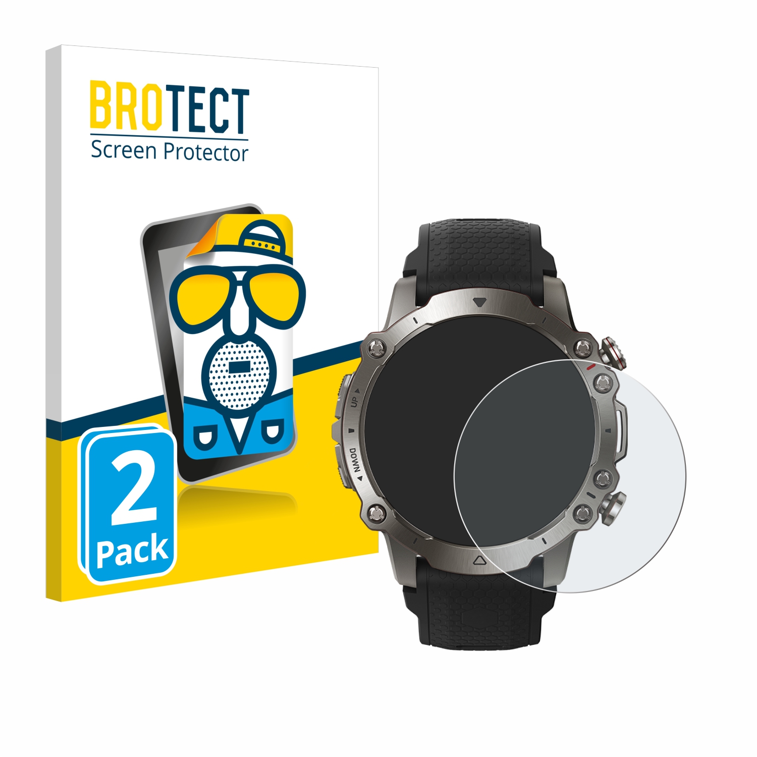 2x BROTECT Entspiegelungs-Folie pro Huami Amazfit Falcon