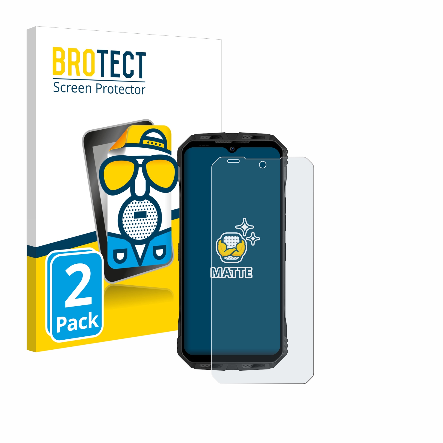 2x BROTECT Entspiegelungs-Folie pro Doogee V30T