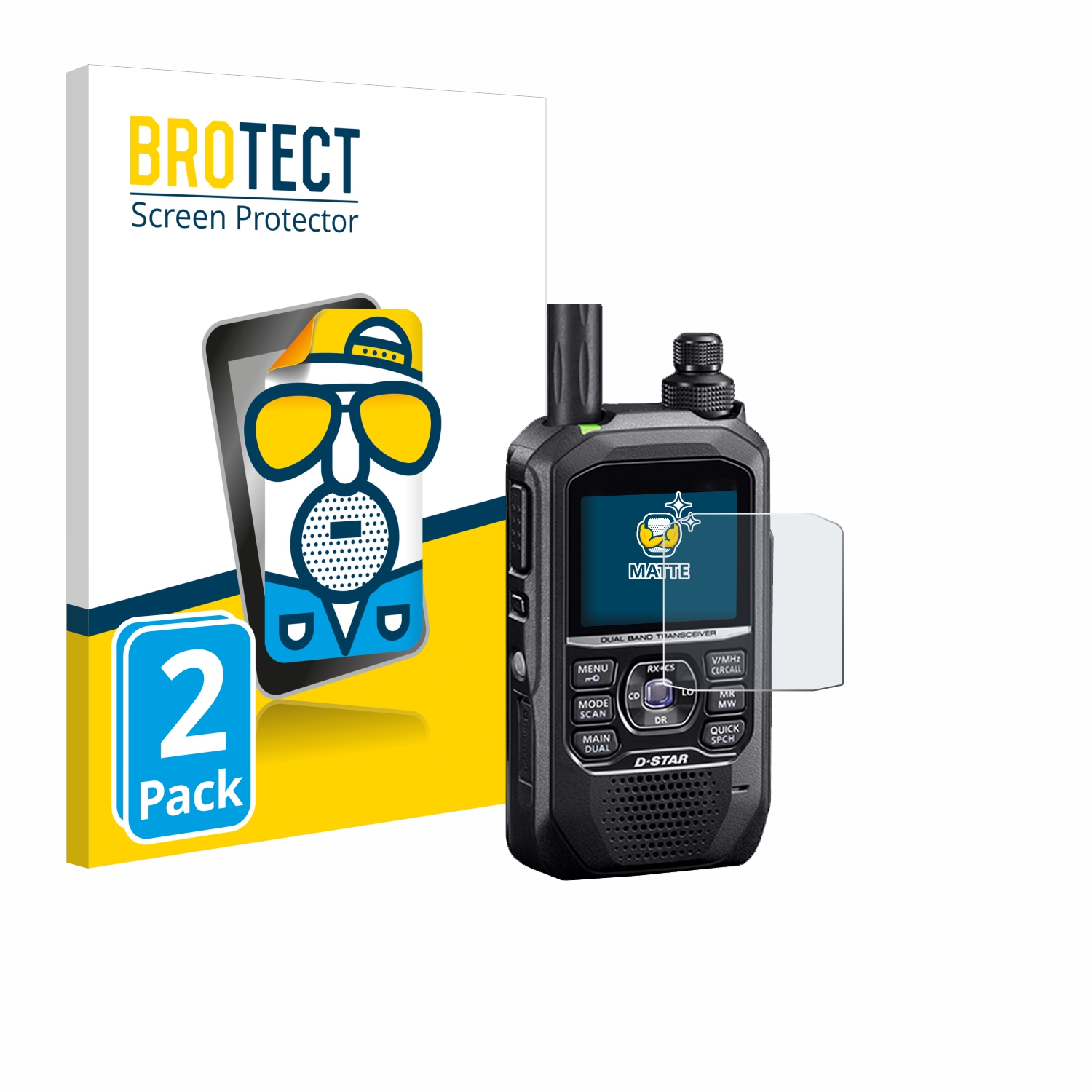 2x BROTECT Entspiegelungs-Folie pro Icom ID-50E