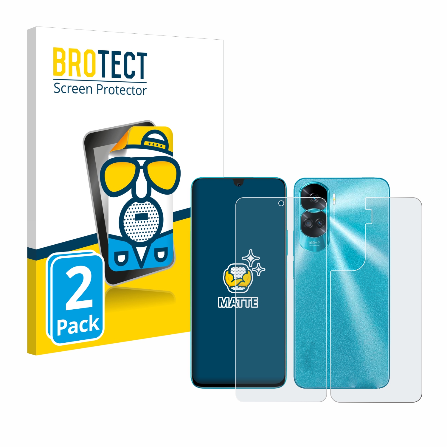 2x BROTECT Entspiegelungs-Folie pro Honor 90 Lite (displej+zadní strana)