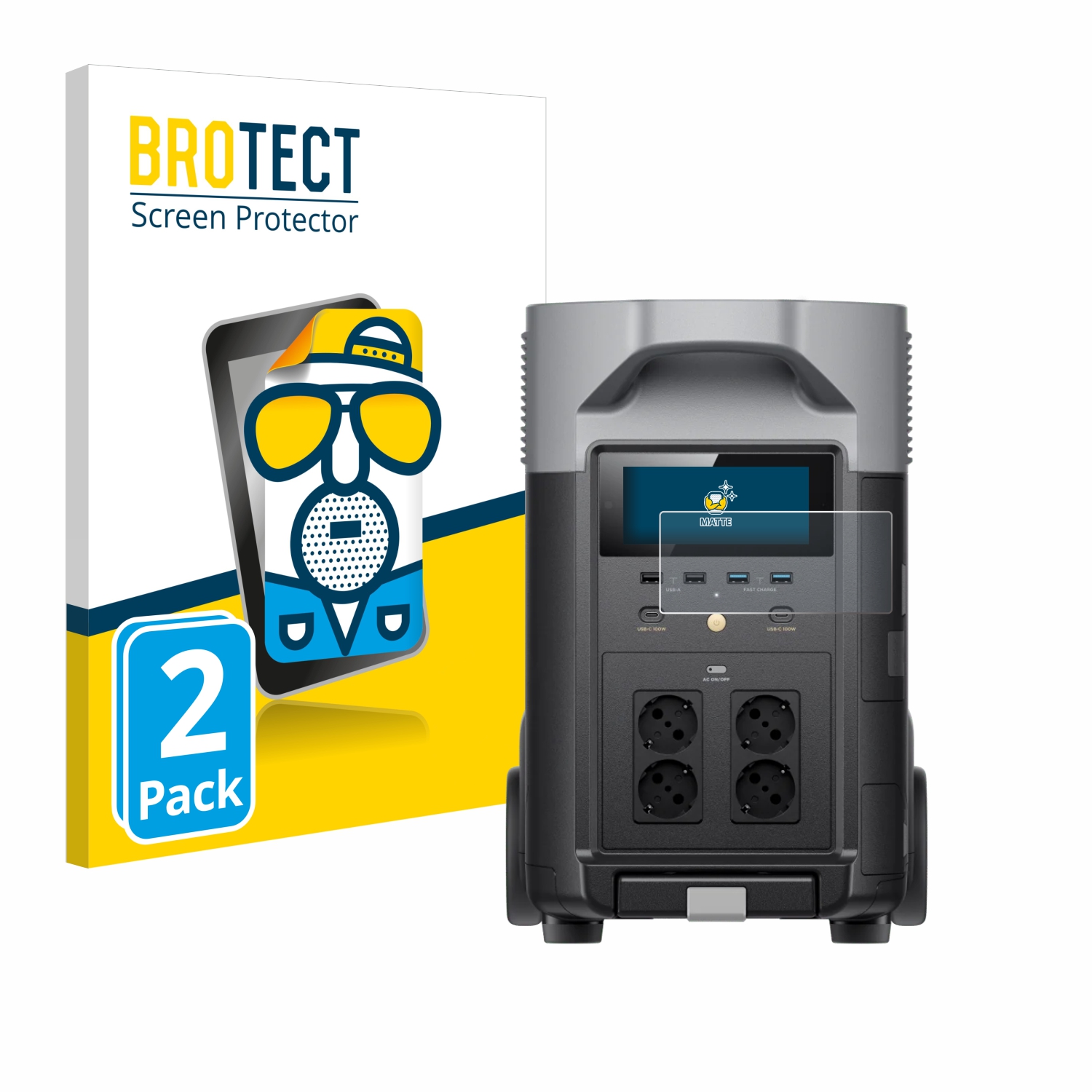 2x BROTECT Entspiegelungs-Folie pro EcoFlow DELTA Pro