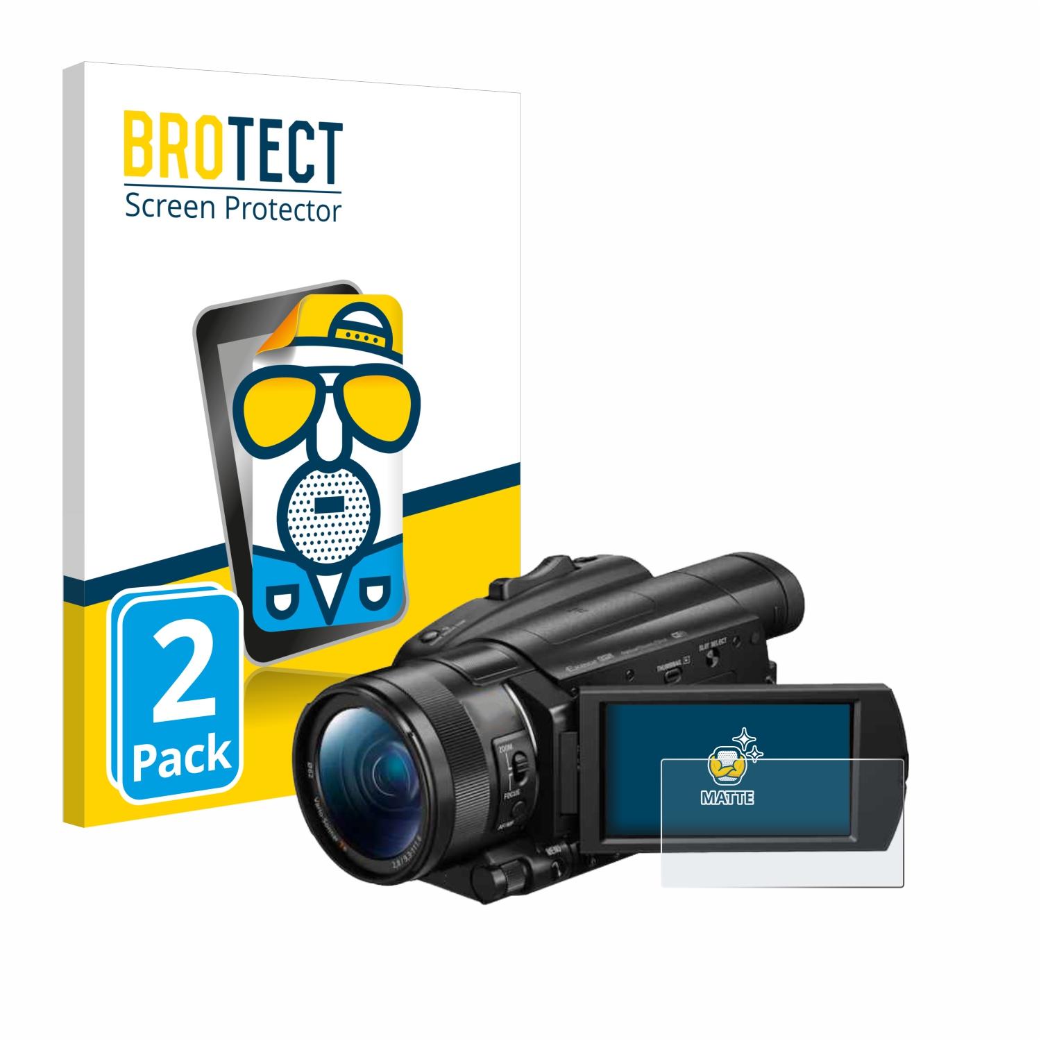 2x BROTECT Entspiegelungs-Folie pro Sony FDR-AX700