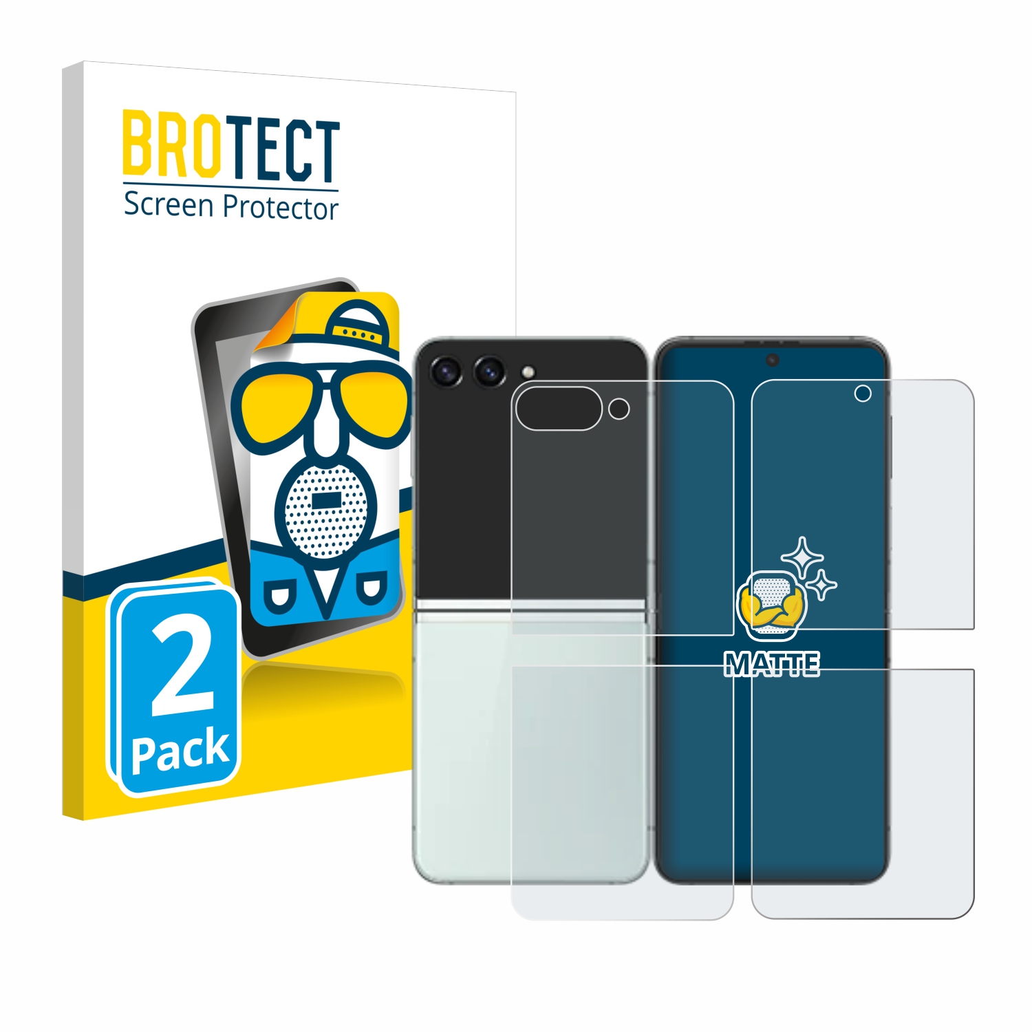 2x BROTECT Entspiegelungs-Folie pro Samsung Galaxy Z Flip 5 (displej+zadní strana)