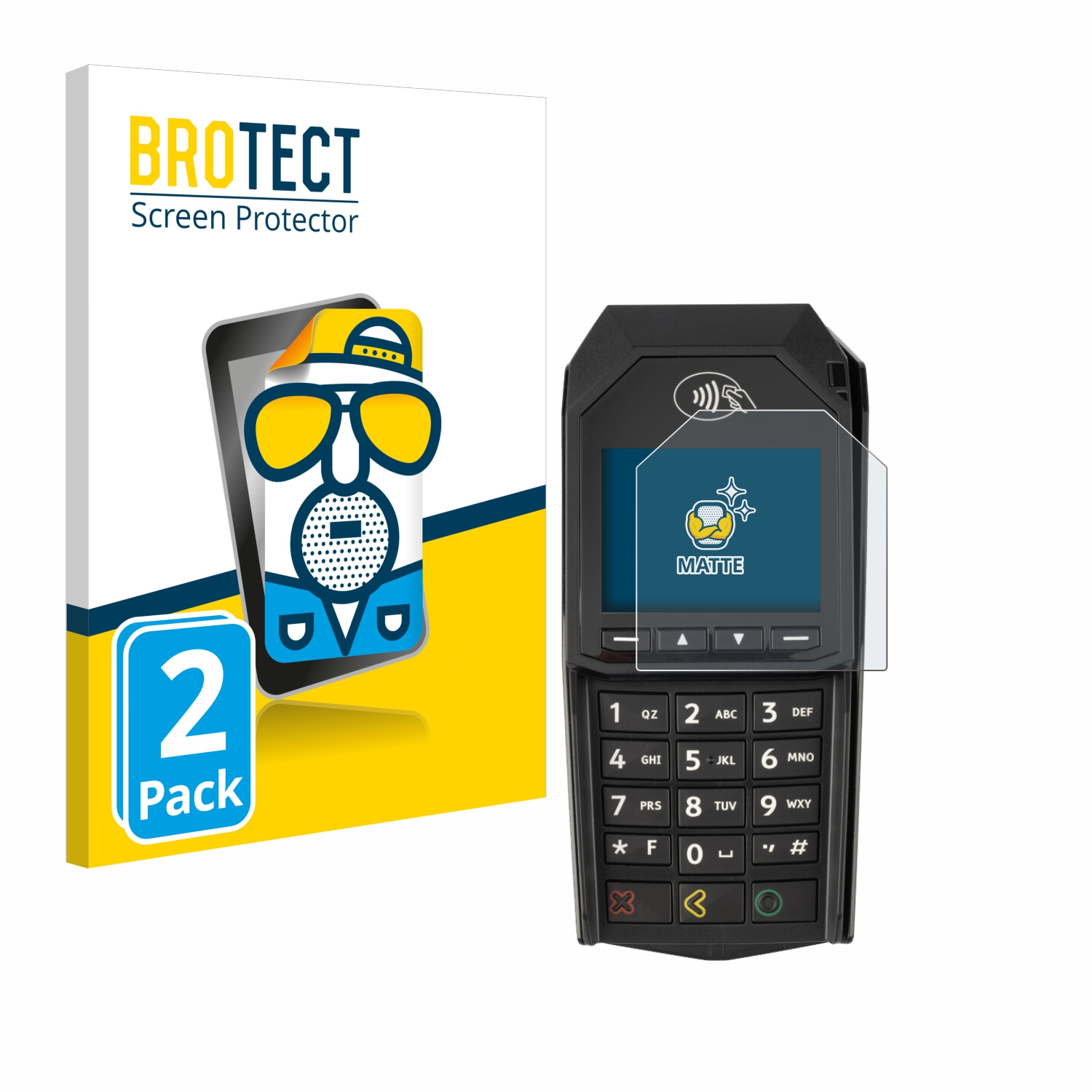 2x BROTECT Entspiegelungs-Folie pro ingenico Lane/3000 (non-touch)
