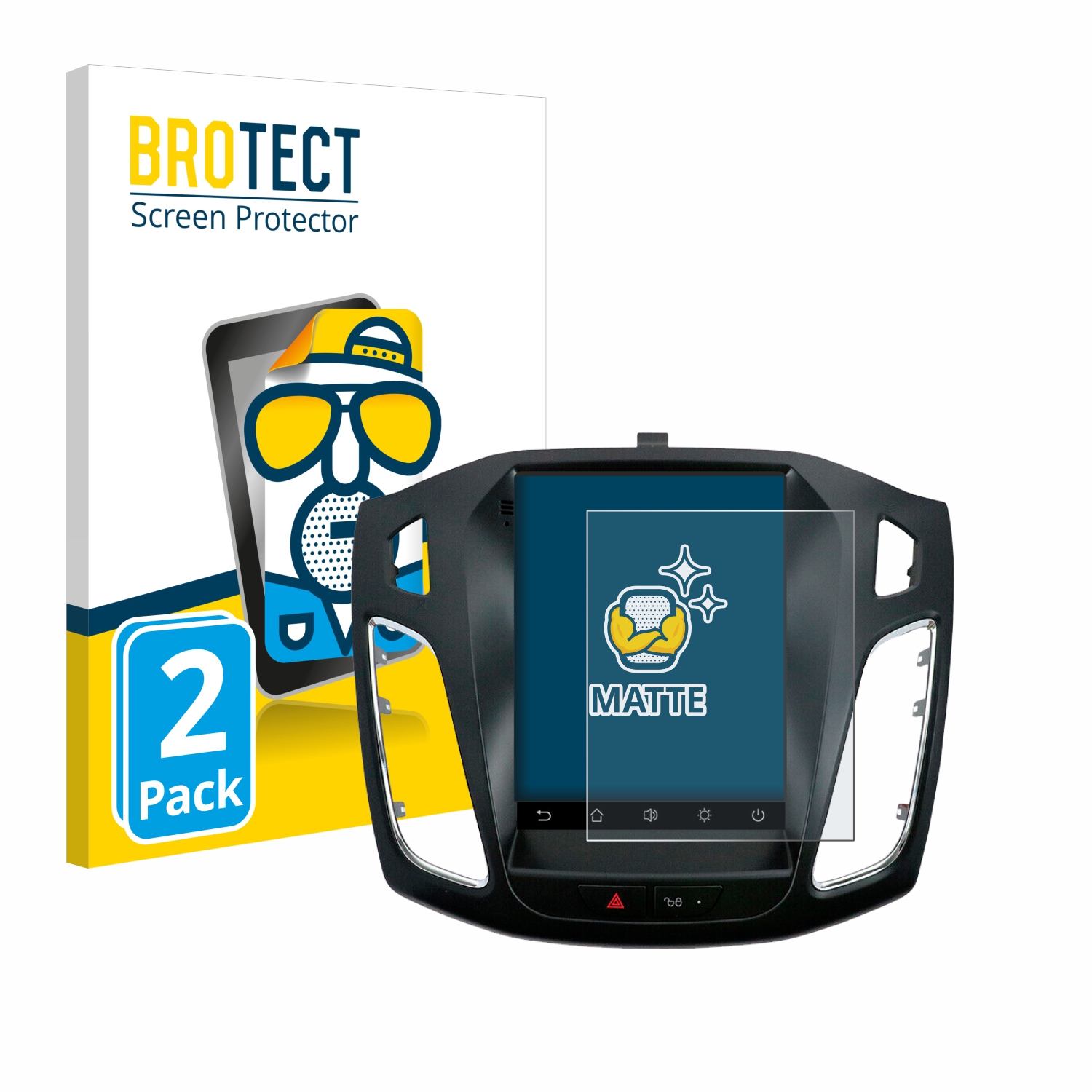 2x BROTECT Entspiegelungs-Folie pro Isudar Ford/Focus MK3 2012?2019