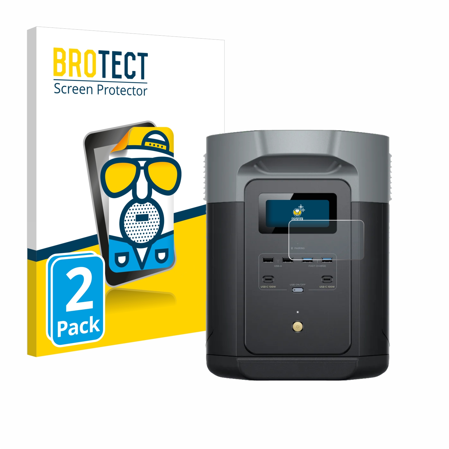 2x BROTECT Entspiegelungs-Folie pro EcoFlow DELTA 2 Max