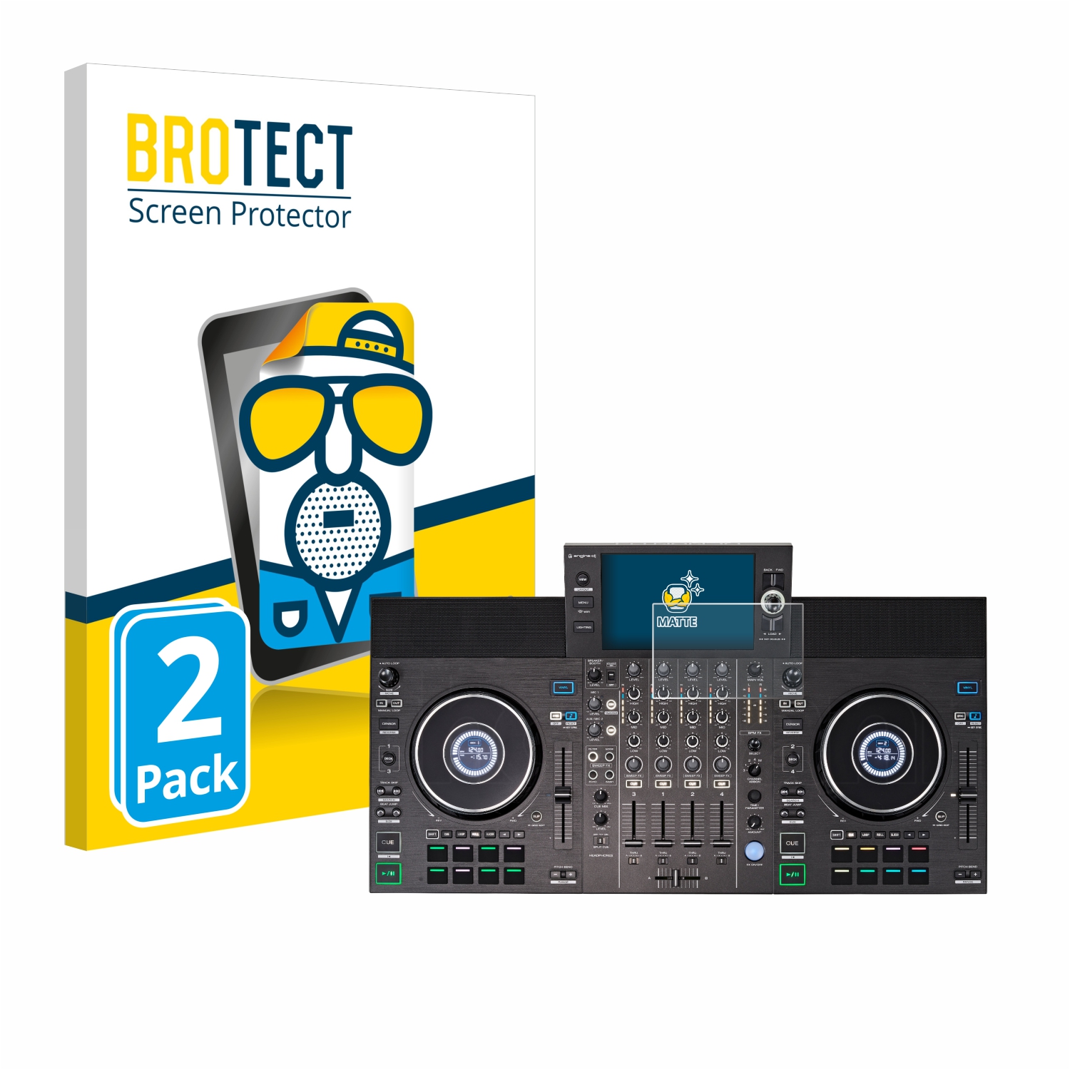 2x BROTECT Entspiegelungs-Folie pro Denon DJ SC LIVE 4