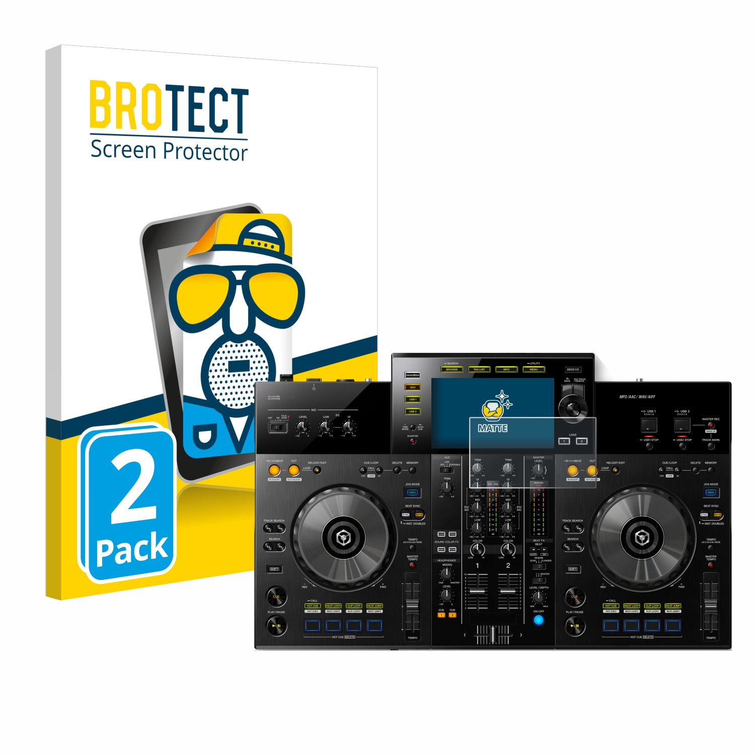2x BROTECT Entspiegelungs-Folie pro Pioneer XDJ -RR