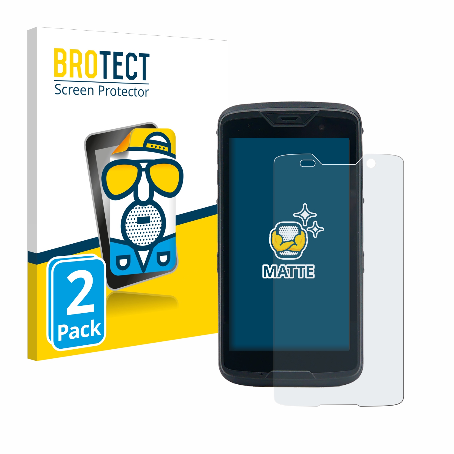 2x BROTECT Entspiegelungs-Folie pro Unitech EA 520