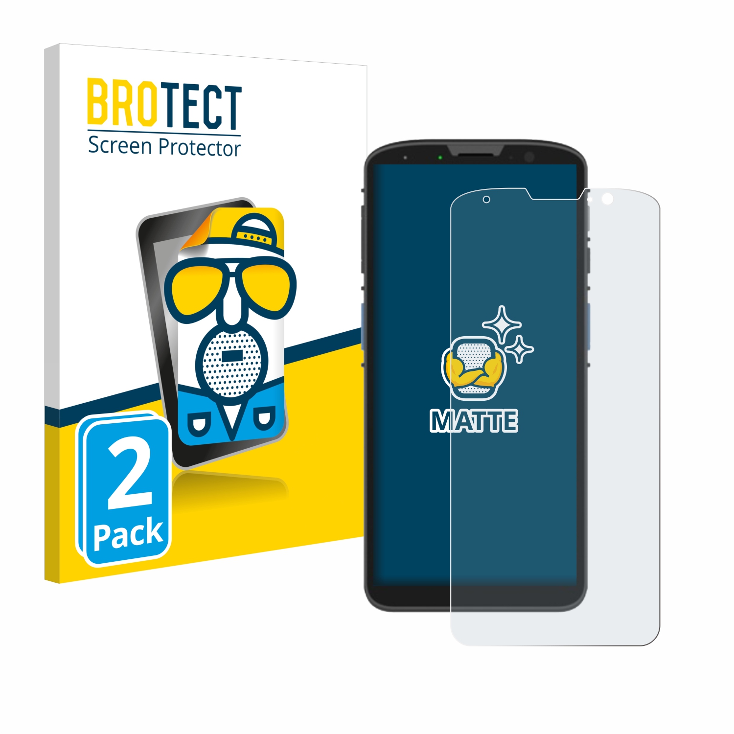 2x BROTECT Entspiegelungs-Folie pro Unitech EA630Plus