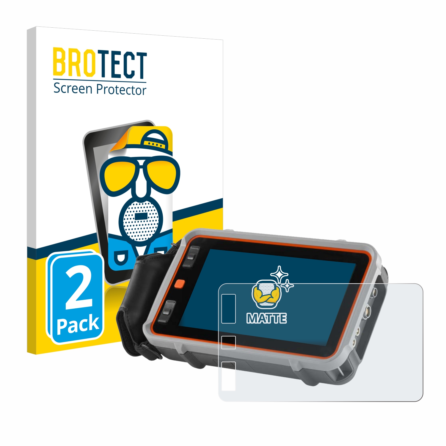 2x BROTECT Entspiegelungs-Folie pro Waygate Technologies Krautkrämer USM 100