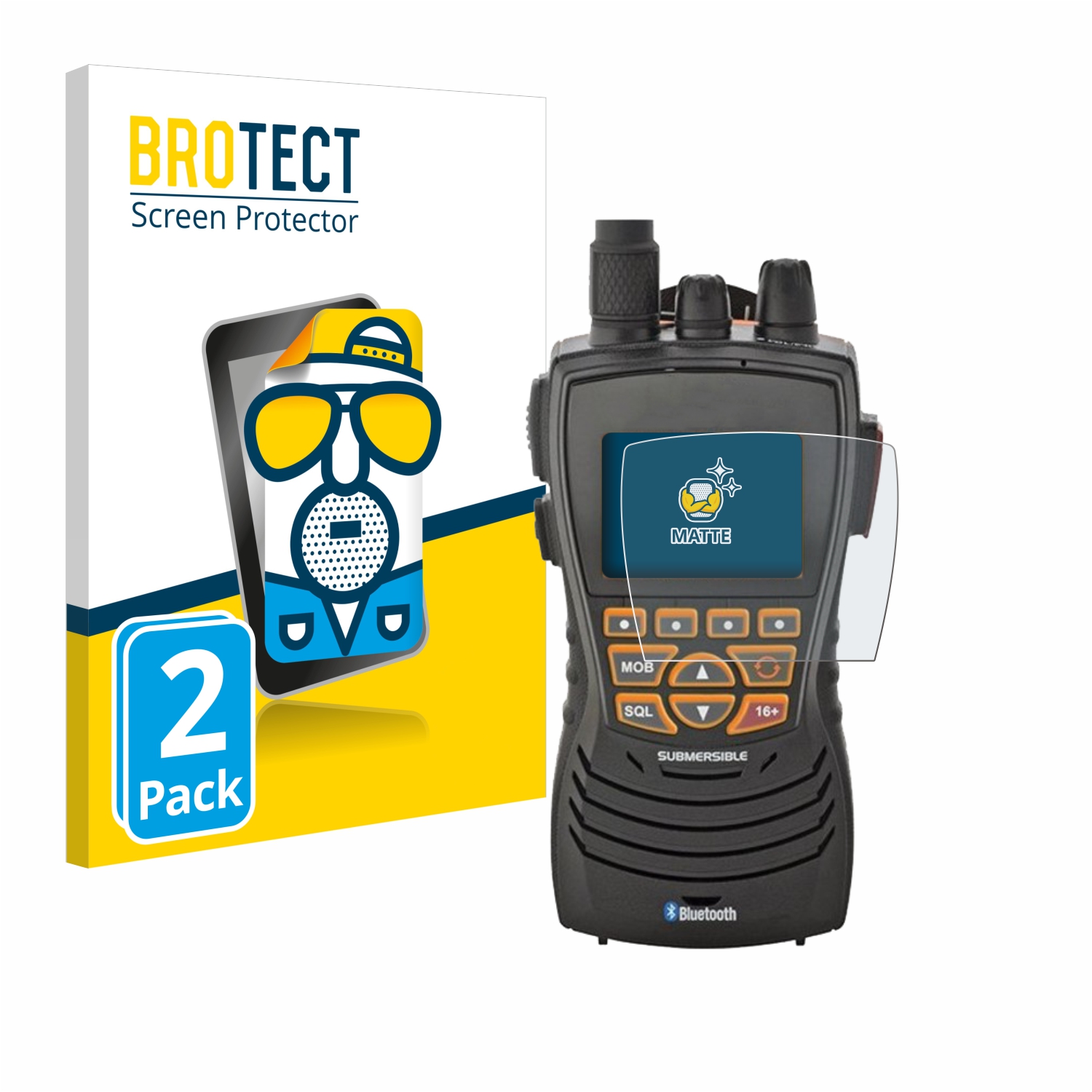 2x BROTECT Entspiegelungs-Folie pro Cobra Marine HH600