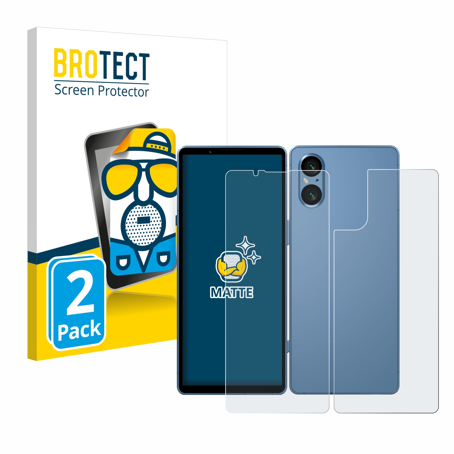 2x BROTECT Entspiegelungs-Folie pro Sony Xperia 5 V (displej+zadní strana)