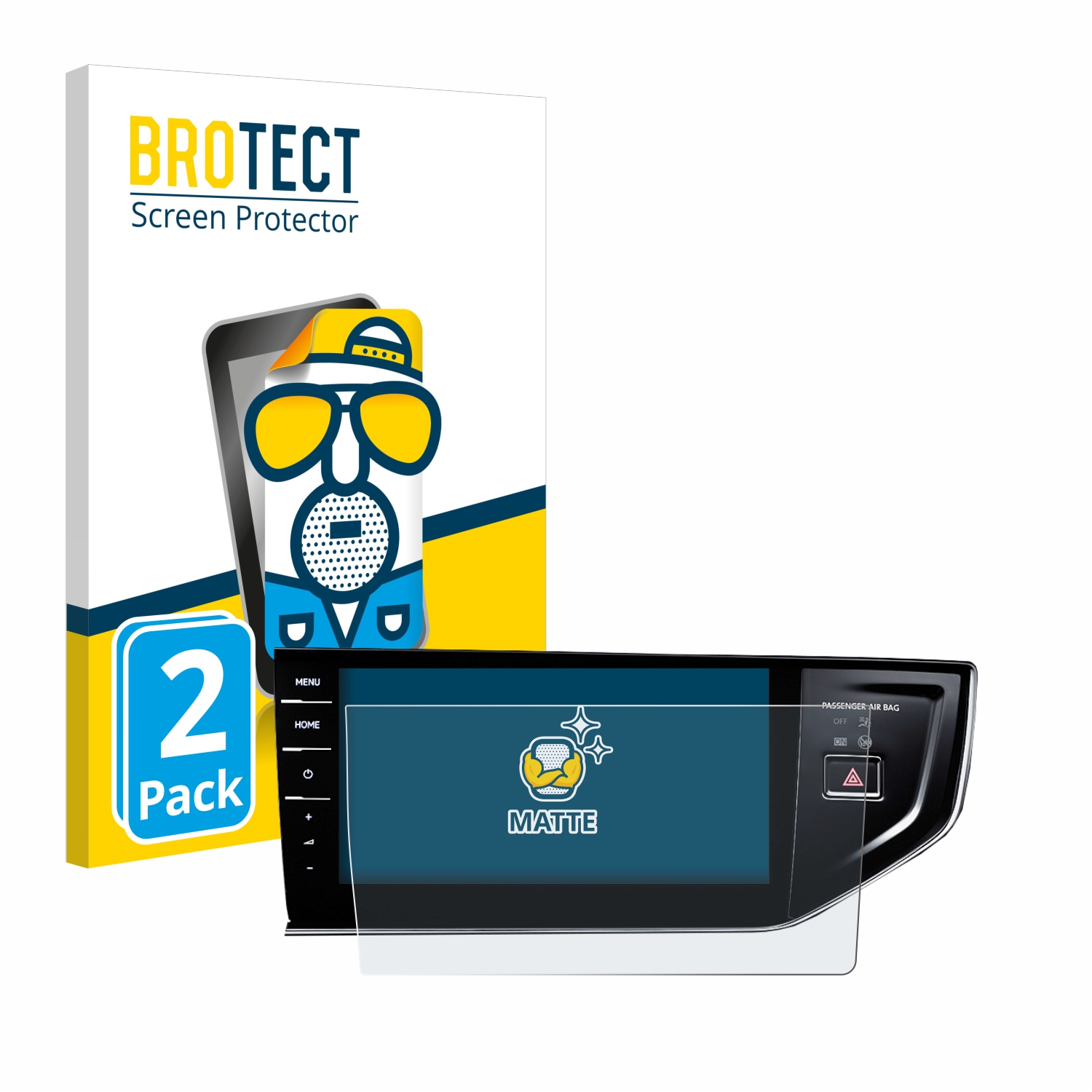 2x BROTECT Entspiegelungs-Folie pro Volkswagen Polo VI Discover Pro 9,2