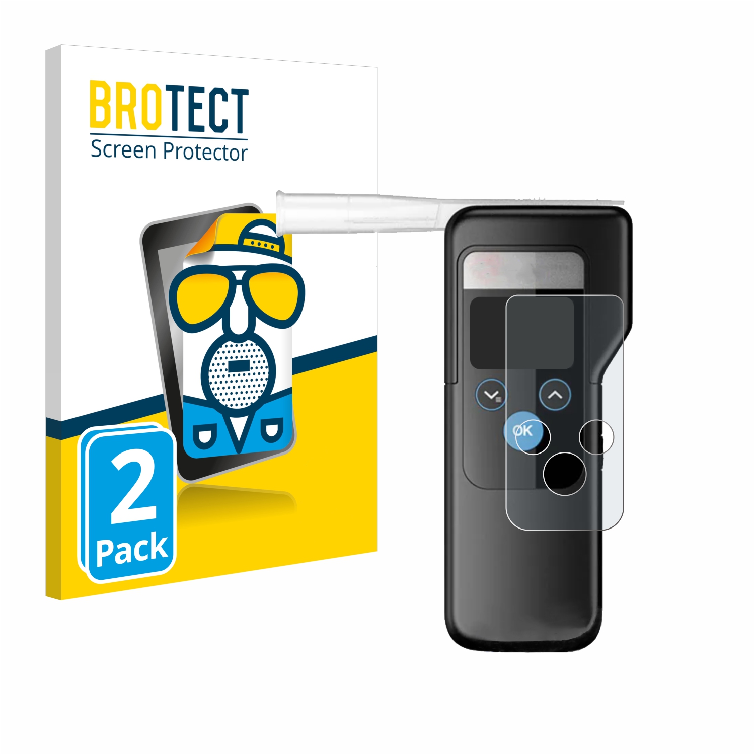 2x BROTECT Entspiegelungs-Folie pro Dräger Alcotest 6000