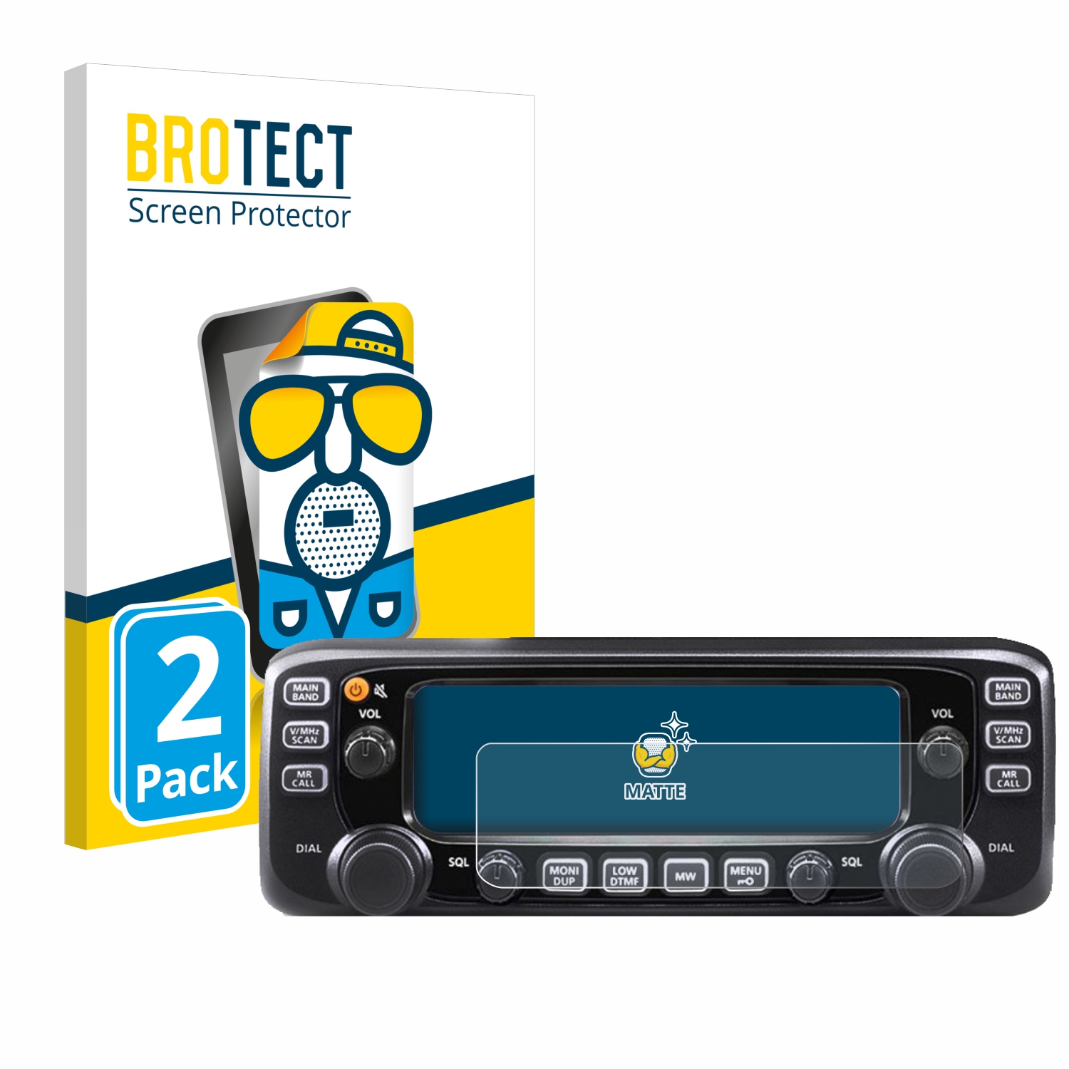2x BROTECT Entspiegelungs-Folie pro Icom IC-2730E