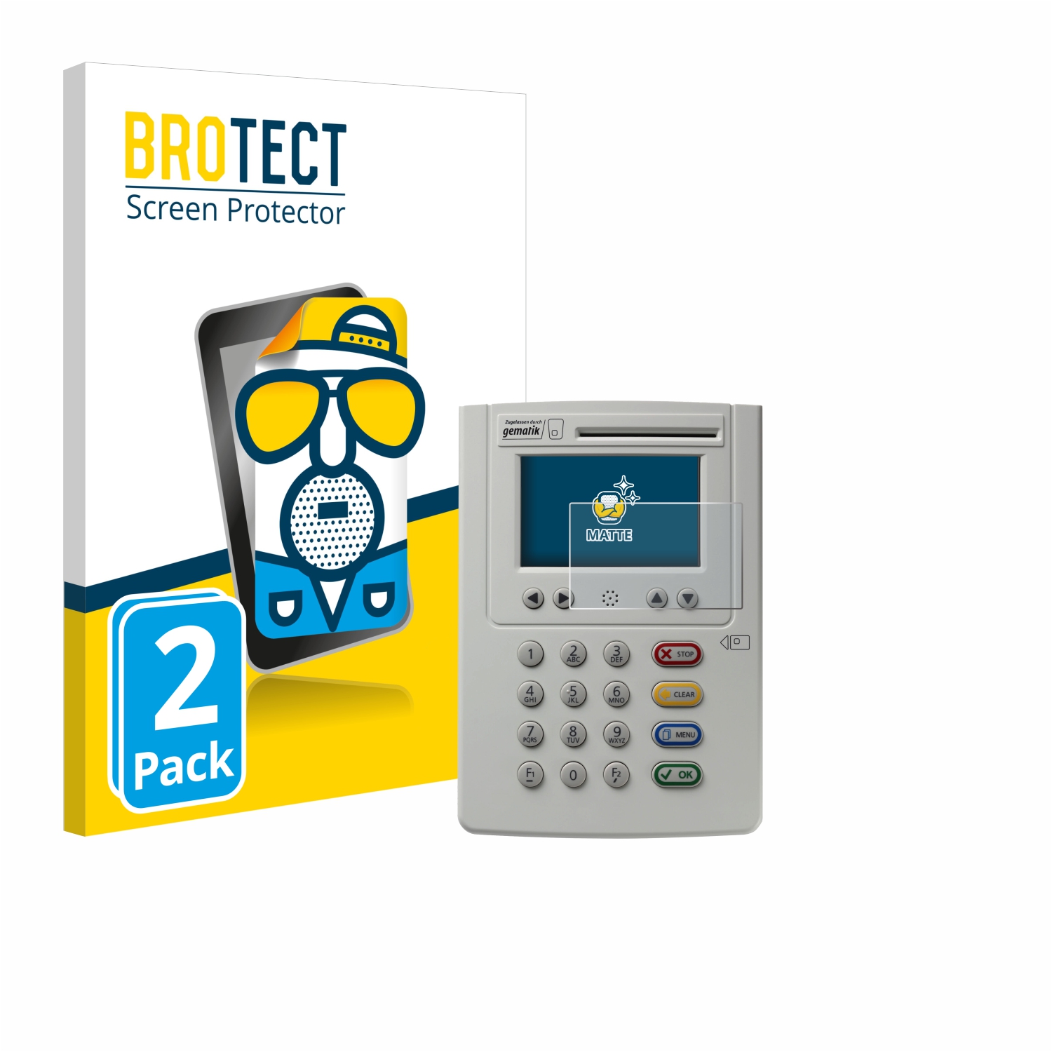 2x BROTECT Entspiegelungs-Folie pro ingenico eHealth ORGA Neo 6141