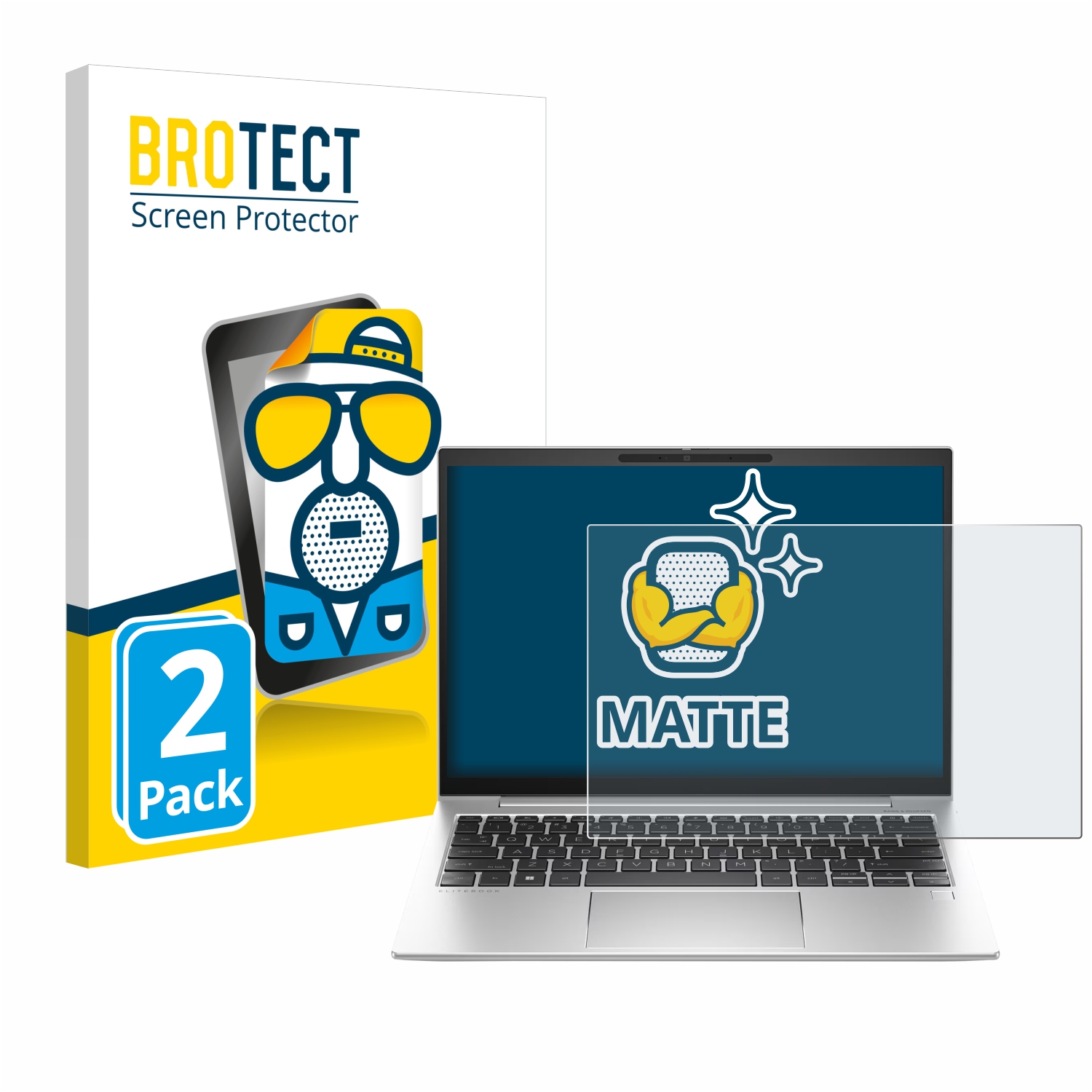 2x BROTECT Entspiegelungs-Folie pro HP EliteBook 830 G10 Laptop-PC