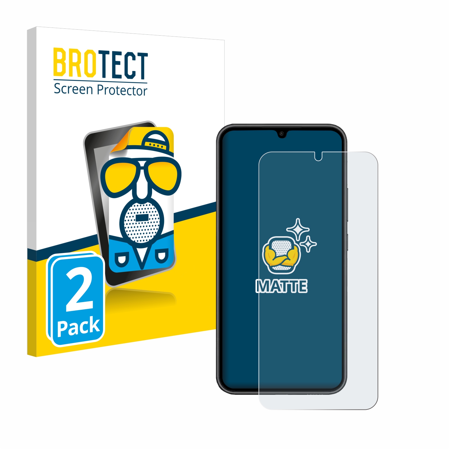 2x BROTECT Entspiegelungs-Folie pro Samsung Galaxy A34 5G Enterprise Edition