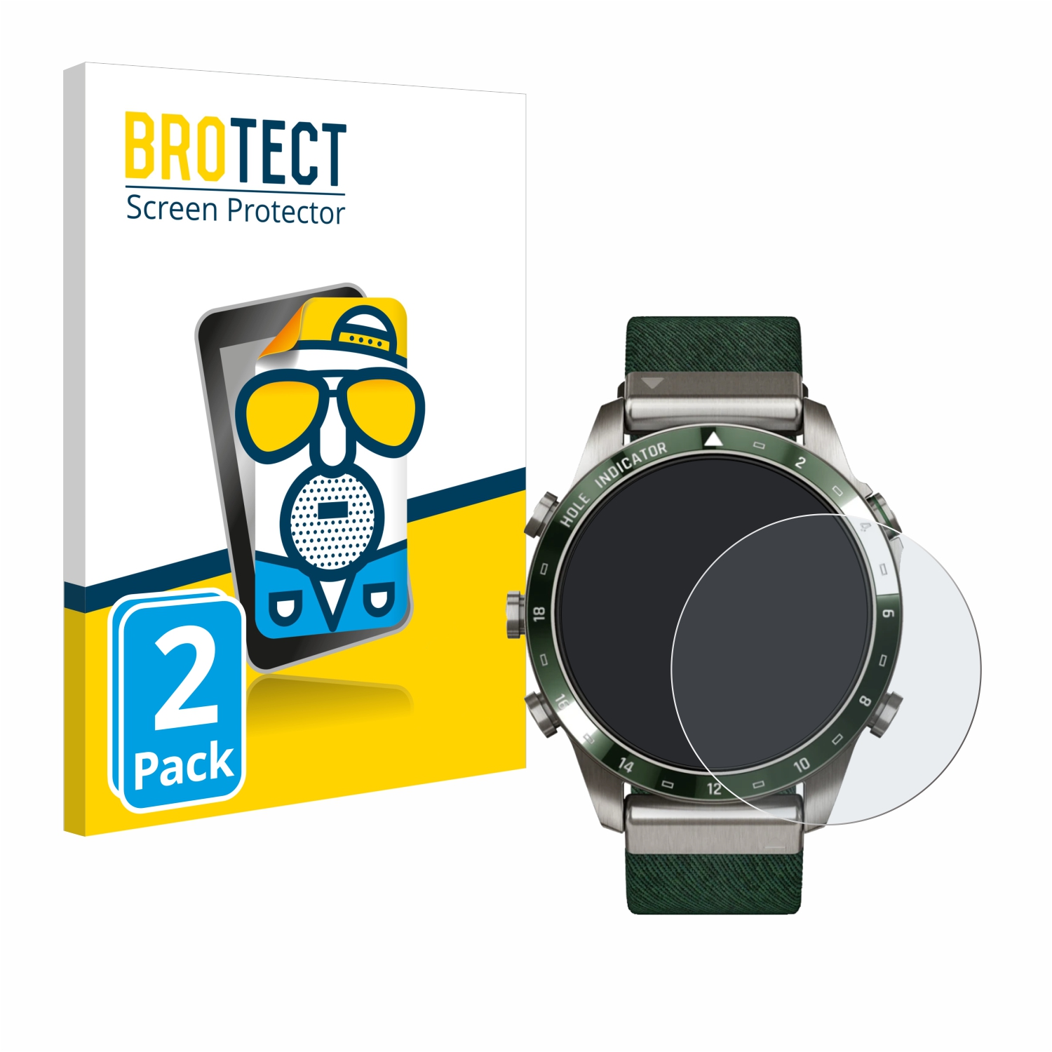 2x BROTECT Entspiegelungs-Folie pro Garmin Marq Golfer Gen 2