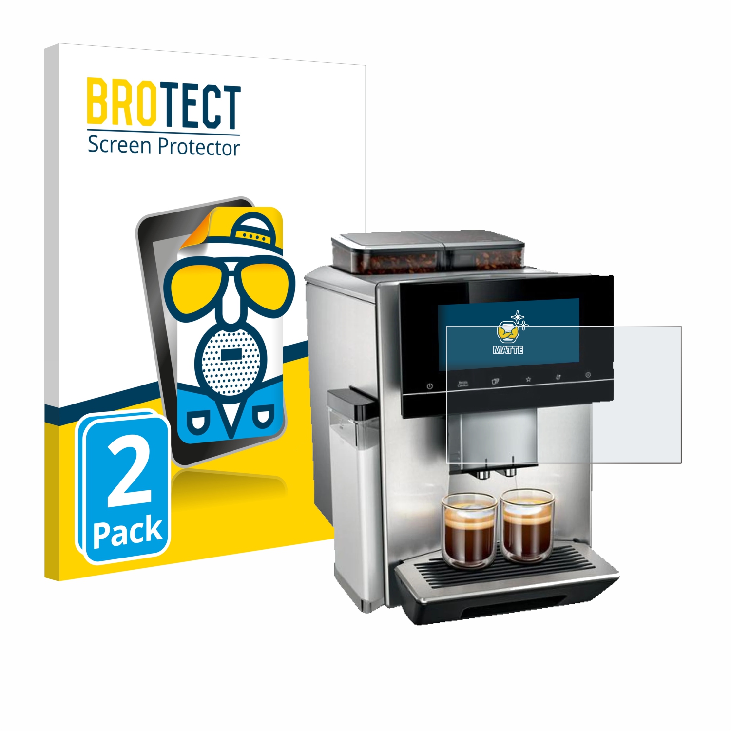 2x BROTECT Entspiegelungs-Folie pro Siemens EQ900 TQ907D03