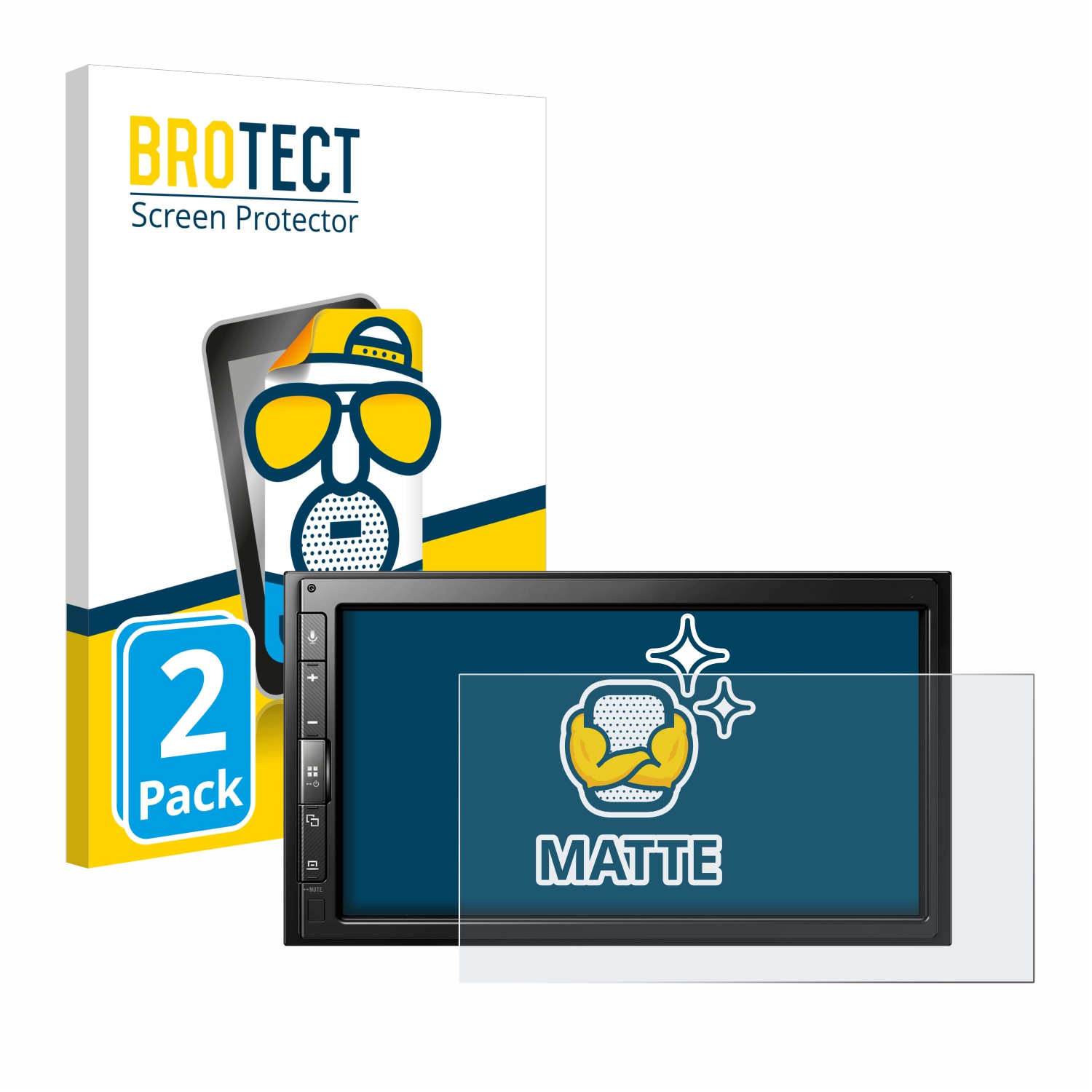 2x BROTECT Entspiegelungs-Folie pro Pioneer SPH-EVO62DAB