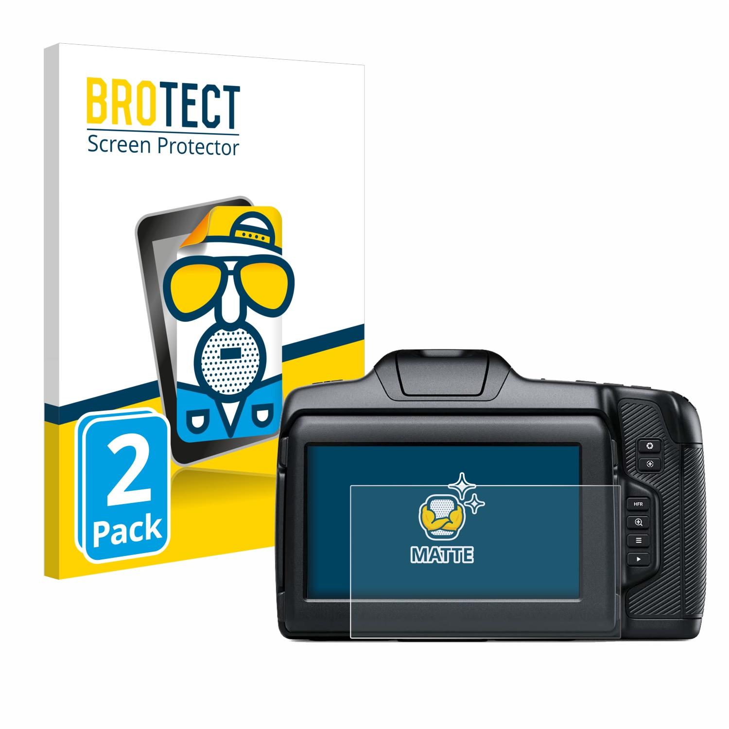 2x BROTECT Entspiegelungs-Folie pro Blackmagic Pocket Cinema Camera 6K G2