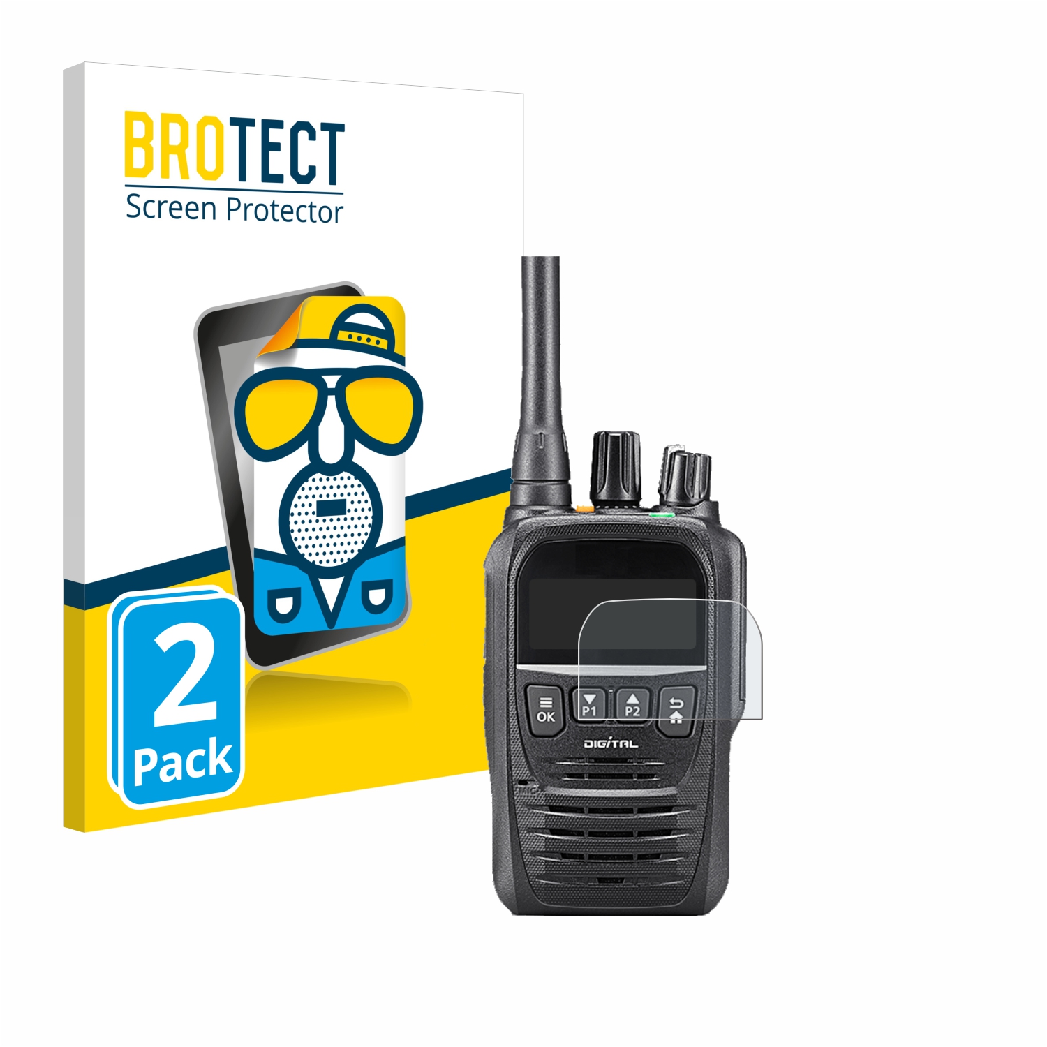 2x BROTECT Entspiegelungs-Folie pro Icom IC-F52D