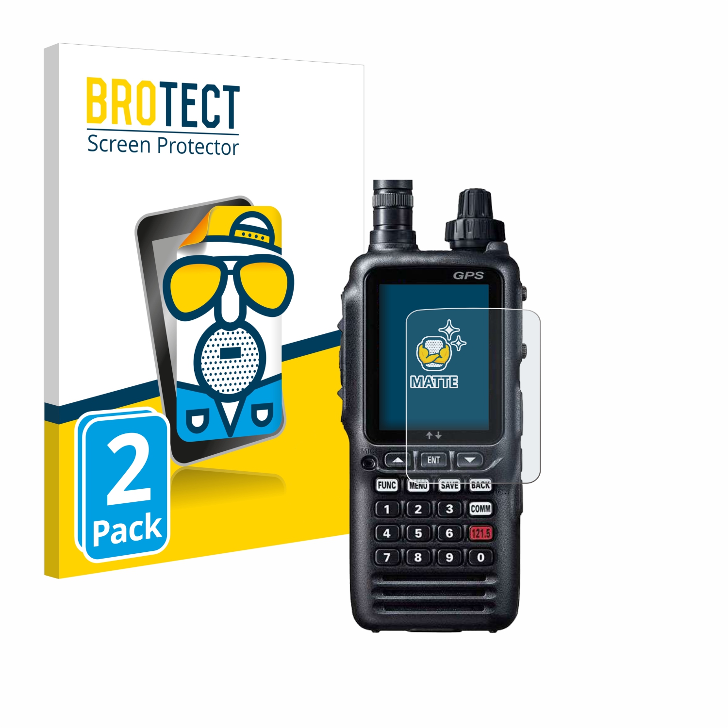 2x BROTECT Entspiegelungs-Folie pro Yaesu FTA-850L