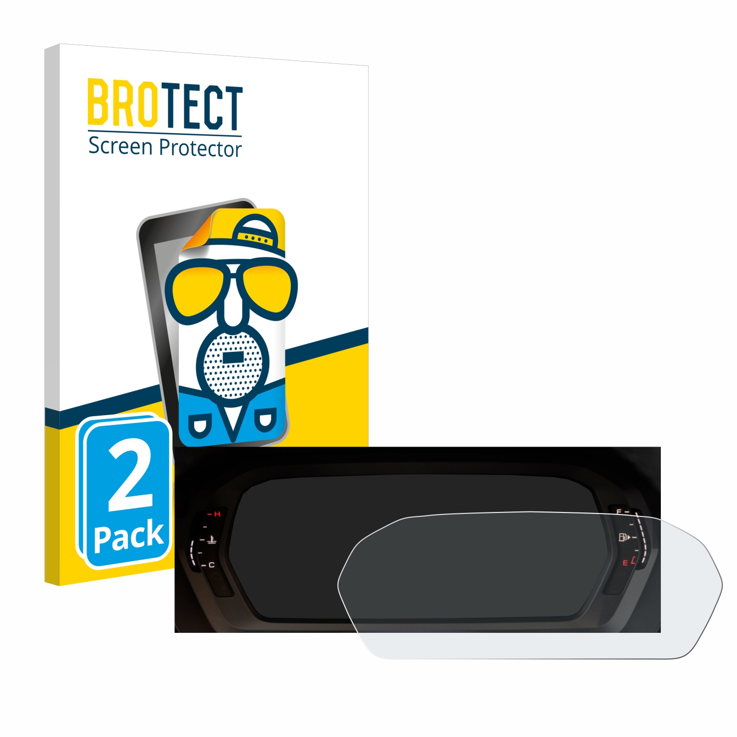 2x BROTECT Entspiegelungs-Folie pro Audi A3 2023 Virtual cockpit