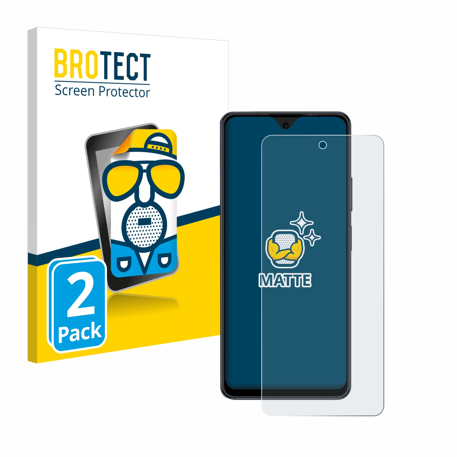 2x BROTECT Entspiegelungs-Folie pro Blackview Oscal Tiger 12