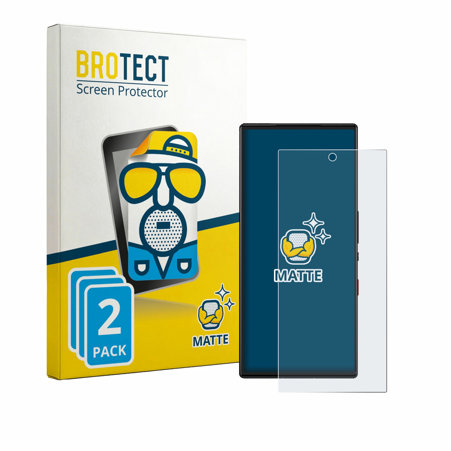 2x BROTECT Entspiegelungs-Folie pro ZTE Nubia Red Magic 9 Pro