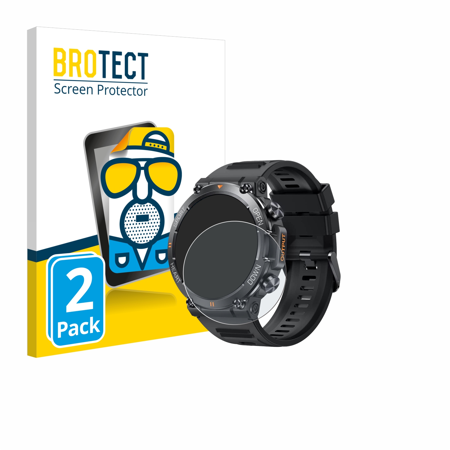 2x BROTECT Entspiegelungs-Folie pro GaWear K56-PRO 1.39