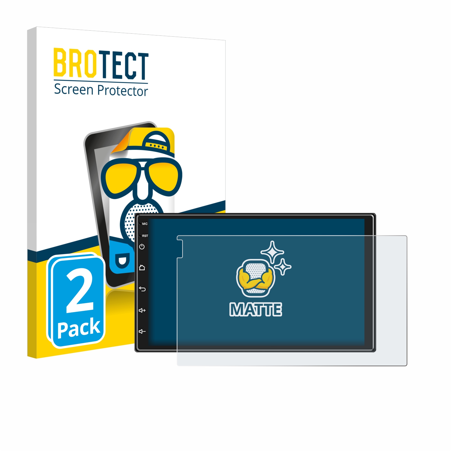 2x BROTECT Entspiegelungs-Folie pro Ankeway Car Radio 7