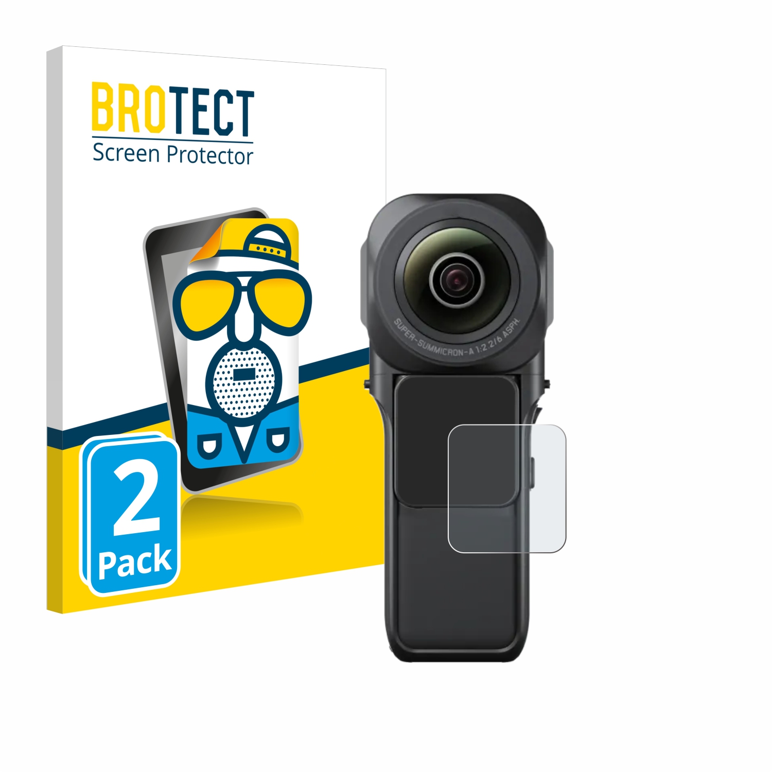 2x BROTECT Entspiegelungs-Folie pro Insta360 One RS 1-Zoll 360