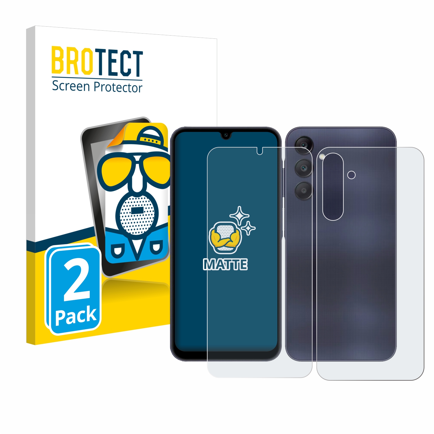 2x BROTECT Entspiegelungs-Folie pro Samsung Galaxy A25 5G (displej+zadní strana)
