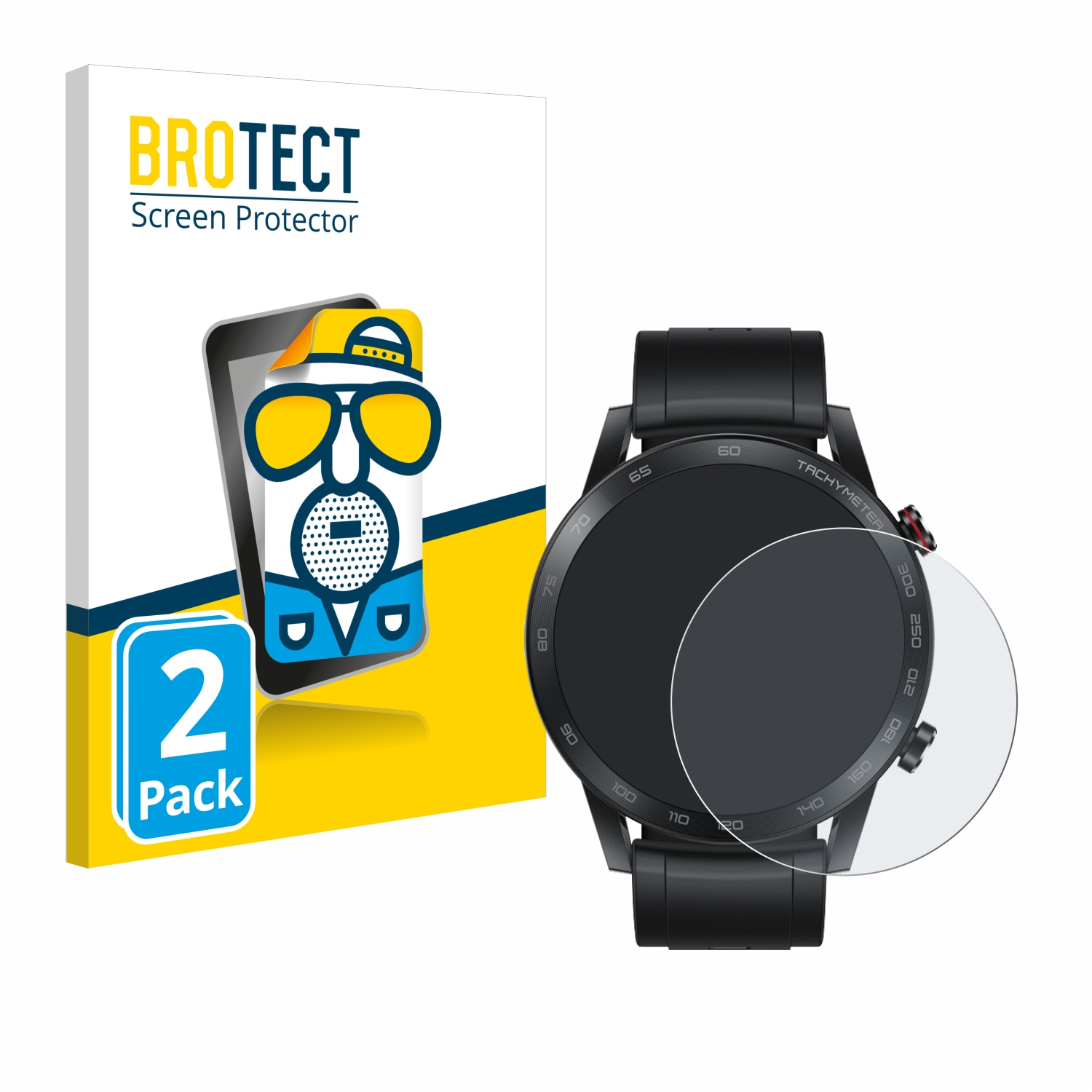 2x BROTECT Entspiegelungs-Folie pro Honor MagicWatch 2 (46 mm)