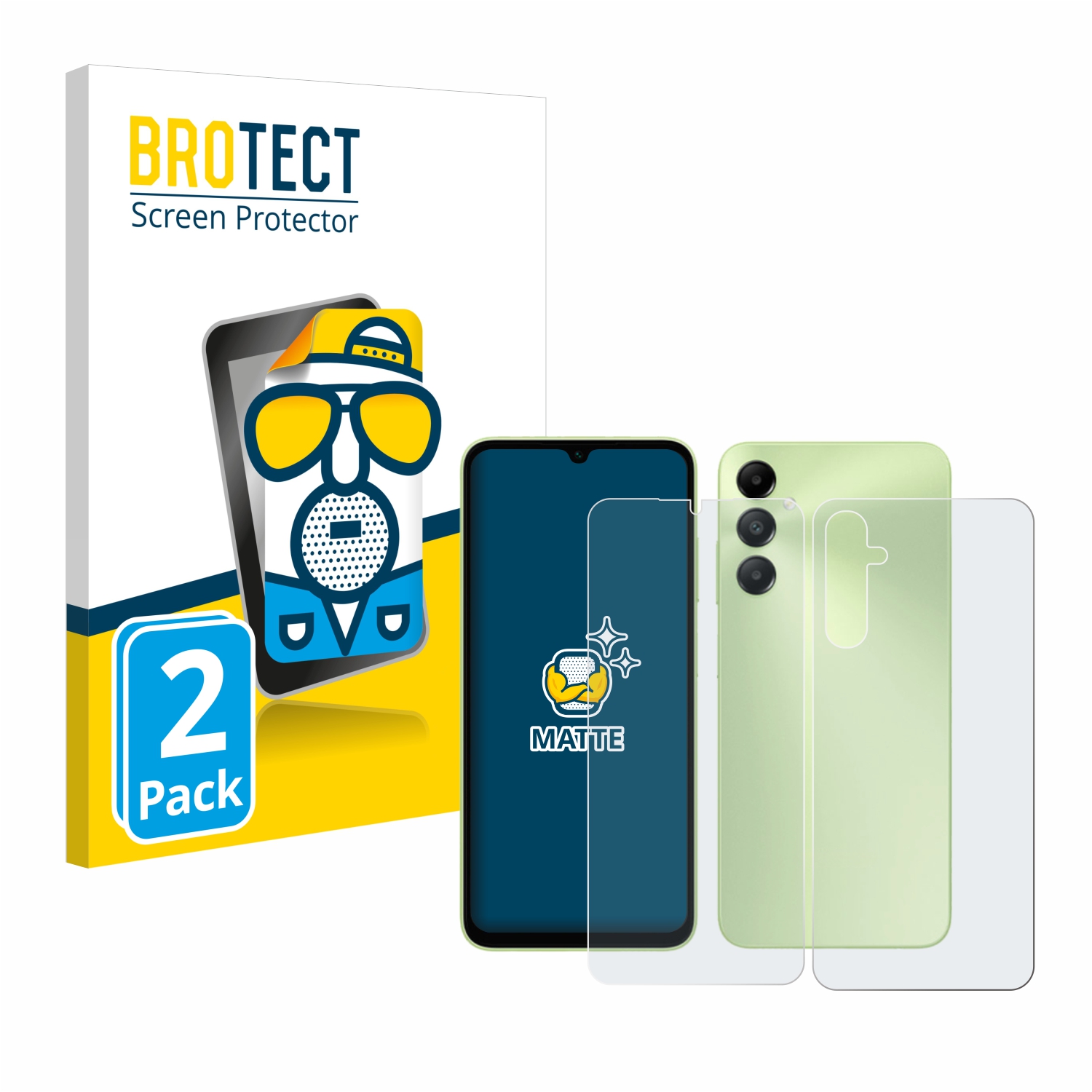 2x BROTECT Entspiegelungs-Folie pro Samsung Galaxy A05s (displej+zadní strana)